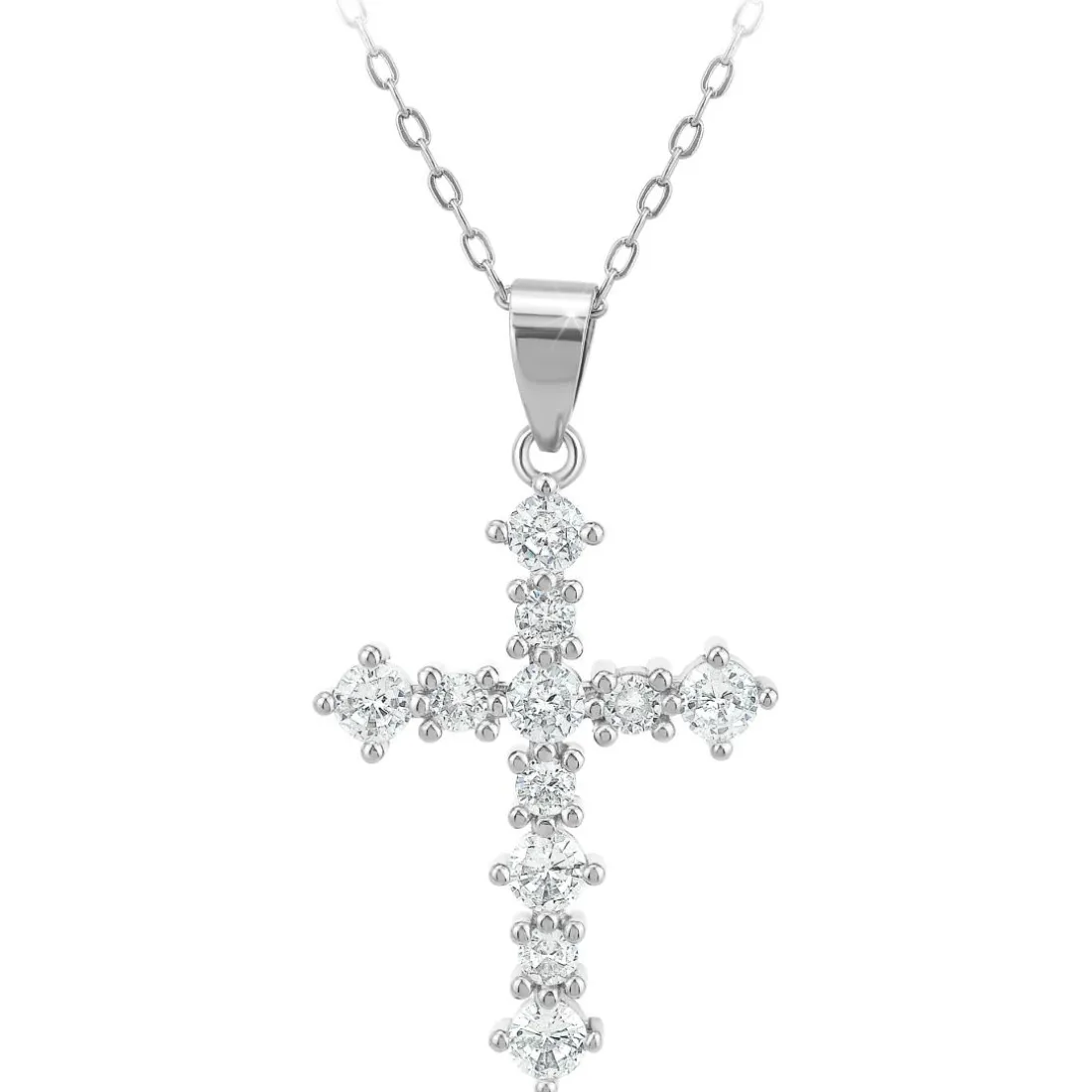 Collier Femme So Charm - B4202-ARGENT - Collier Croix Argenté