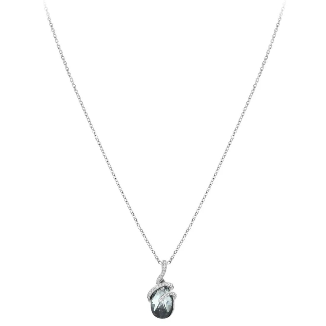 Collier Femme So Charm - BS1435-NOIR - Collier Mode Argenté