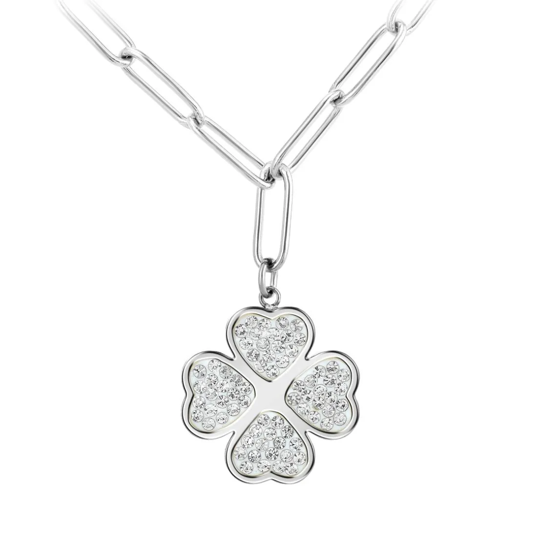 Collier Femme So Charm - B3201-ARGENT - Collier Trèfle Argenté
