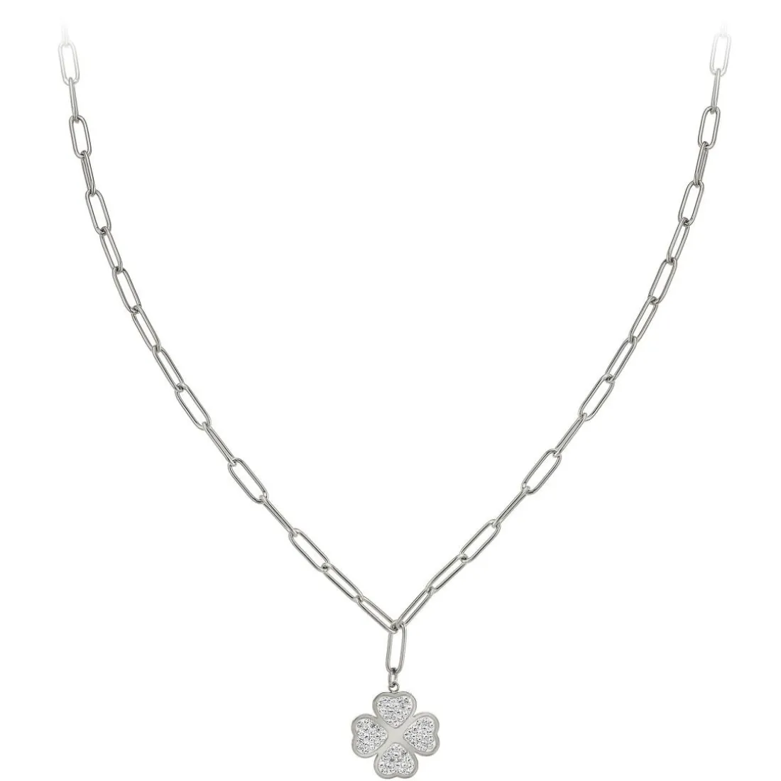 Collier Femme So Charm - B3201-ARGENT - Collier Trèfle Argenté