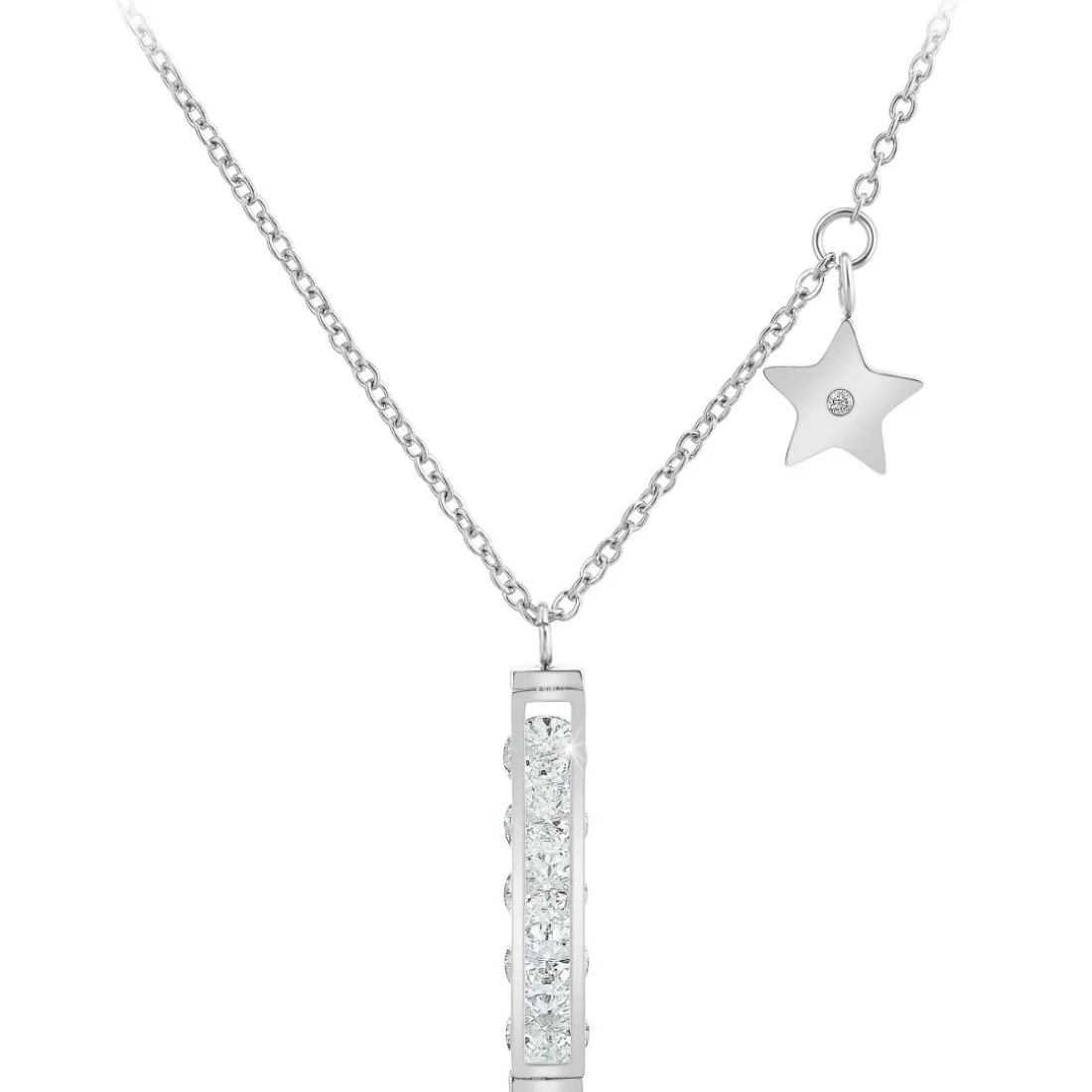 Collier Femme So Charm - BD2687-ARGENT-DIAMANT - Collier Mode Argenté