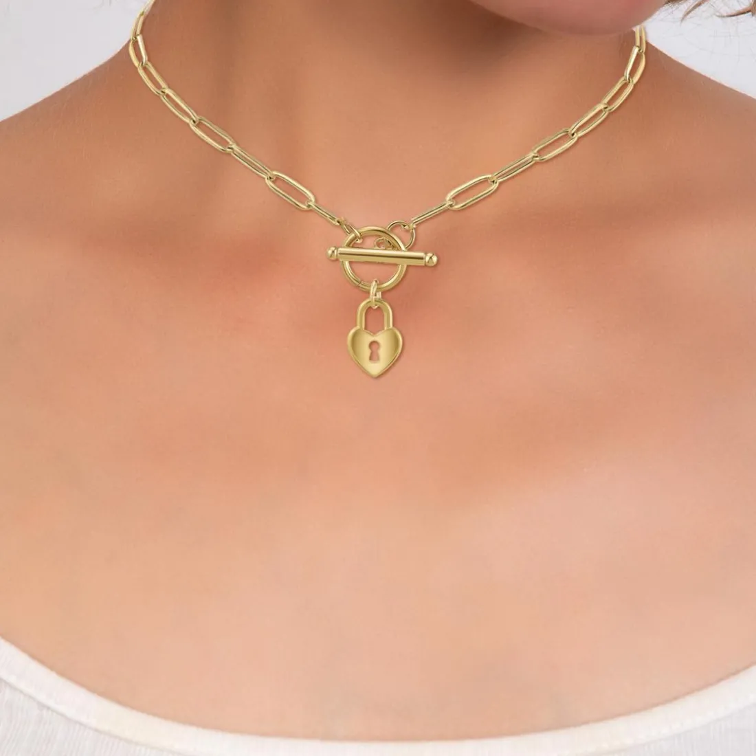 Collier Femme So Charm - B3230-DORE - Collier Coeur Doré