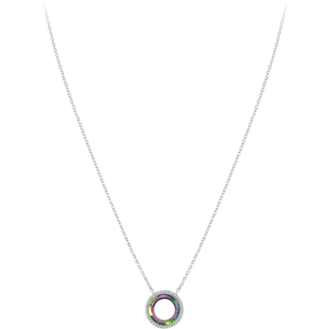 Collier Femme So Charm - B4234-VERT - Collier Mode Argenté