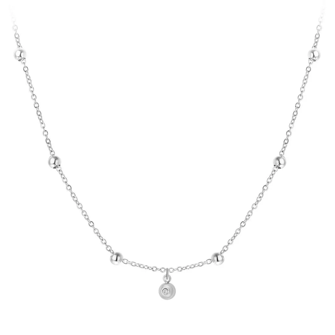 Collier Femme So Charm - BD2370-ARGENT-DIAMANT - Collier Mode Argenté