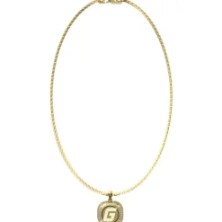 Collier homme en acier doré Champions
