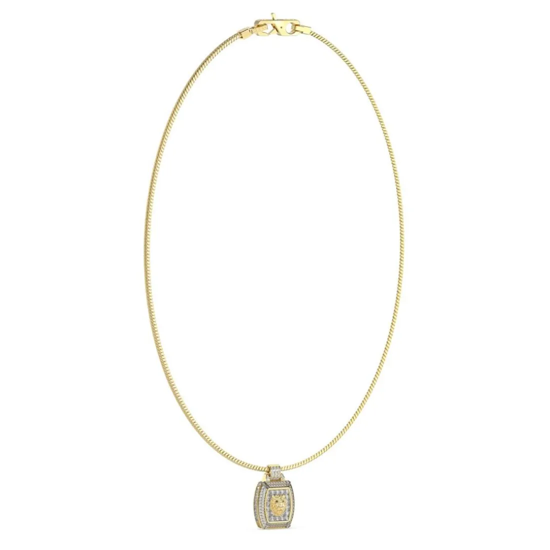Collier Homme Guess Bijoux Lion King JUMN05001JWYG Acier Doré