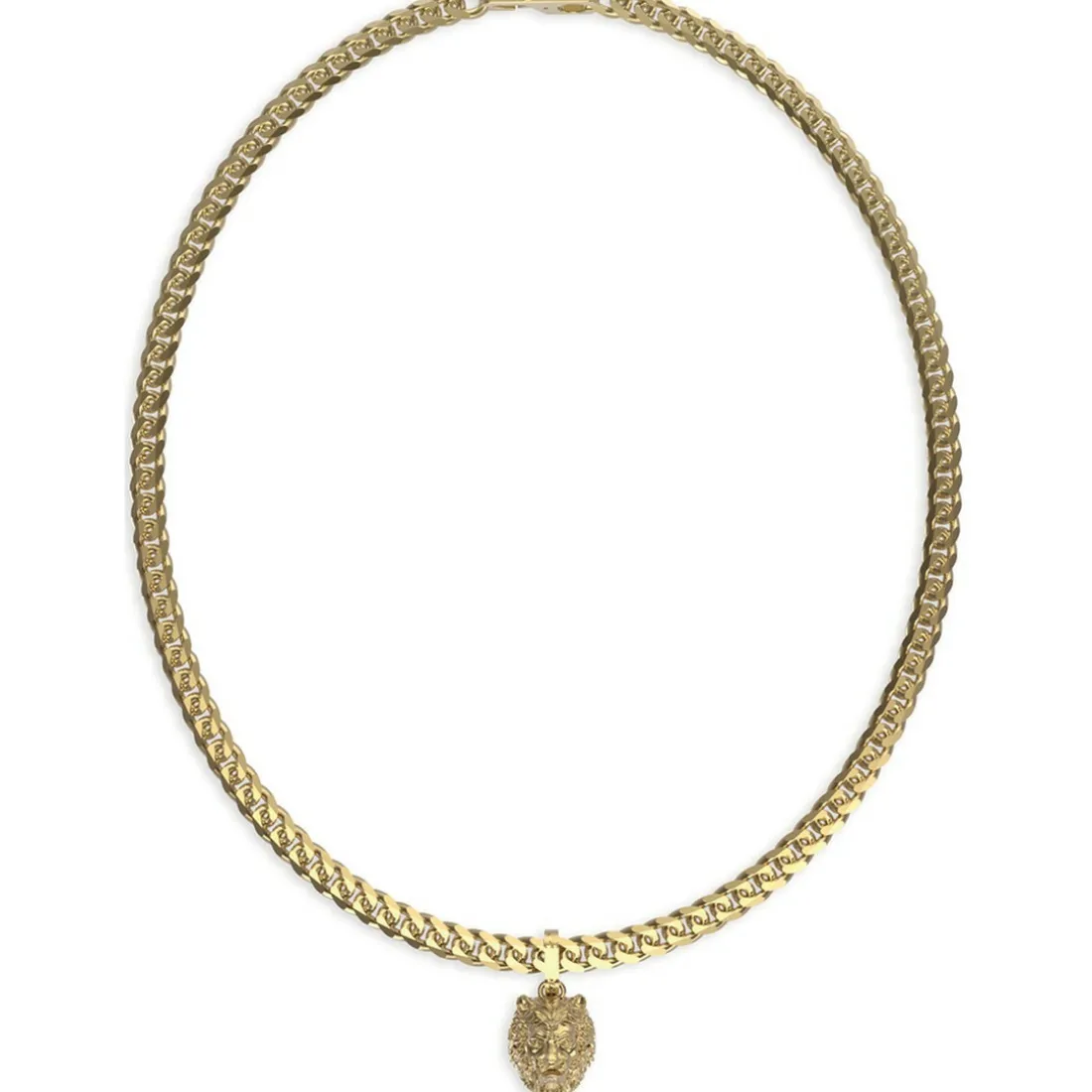 Collier homme JUMN01301JWYG Lion King acier doré