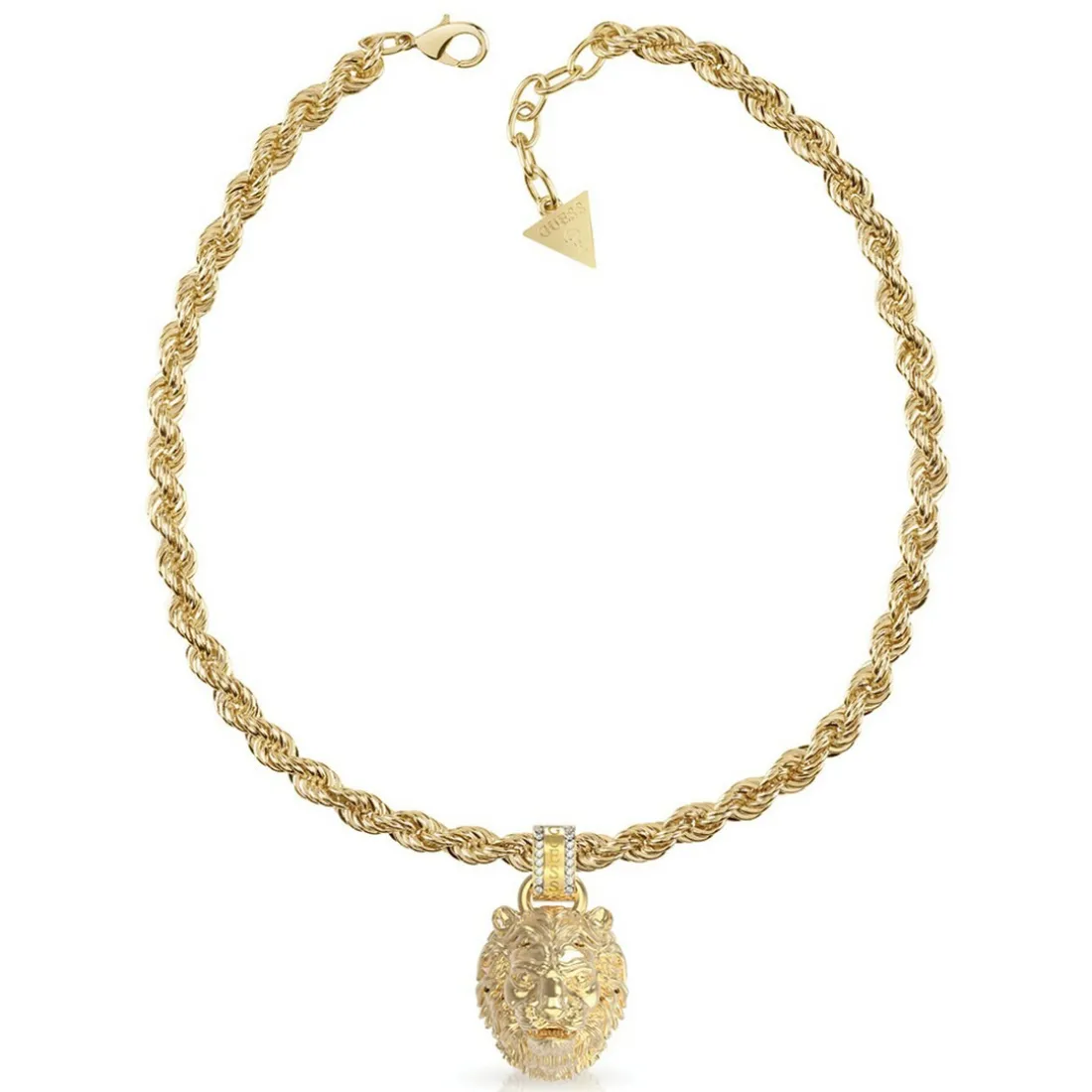 Collier homme JUMN01305JWYG LION KING Acier Doré
