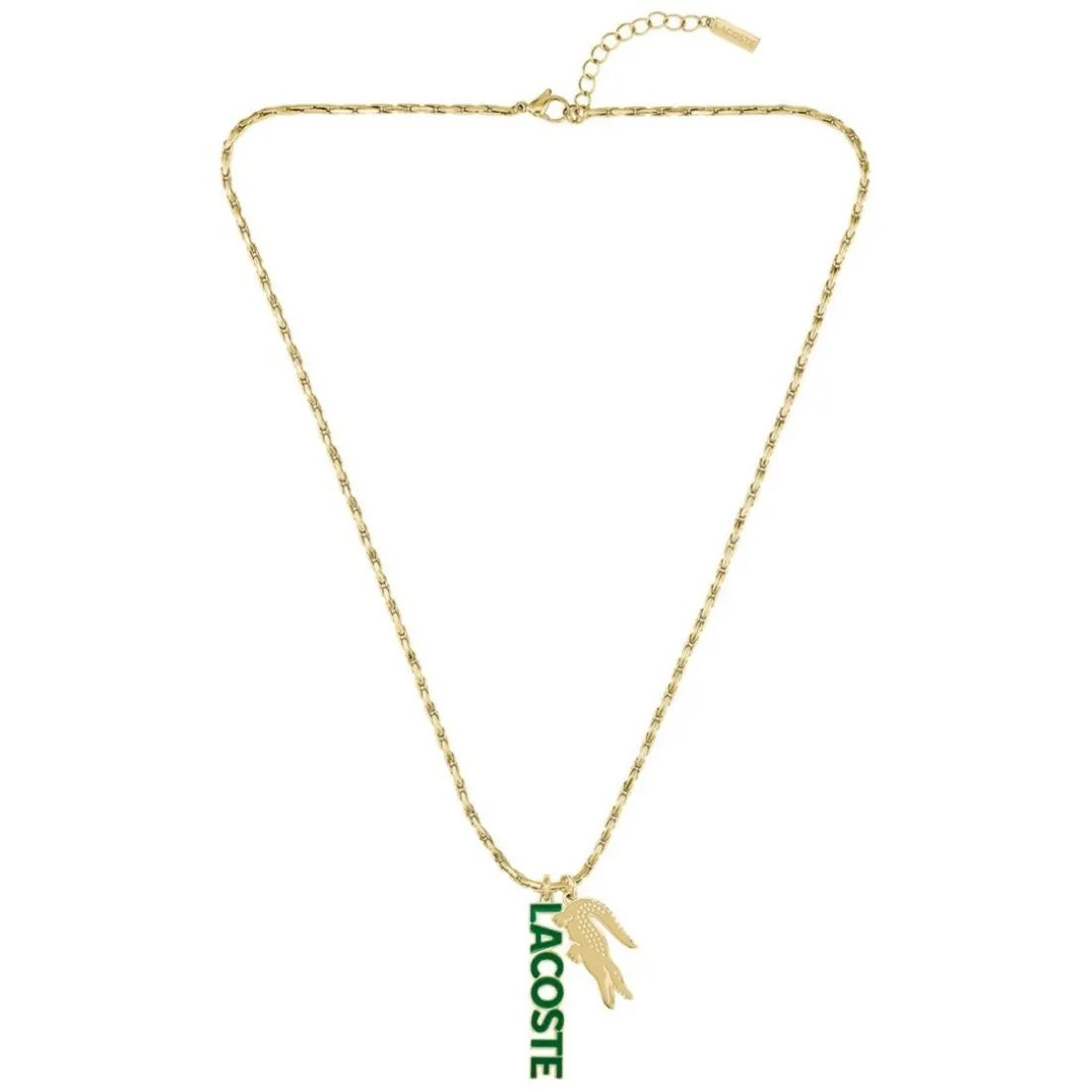Collier Homme Lacoste Umpire - 2040488 Acier Doré, Vert
