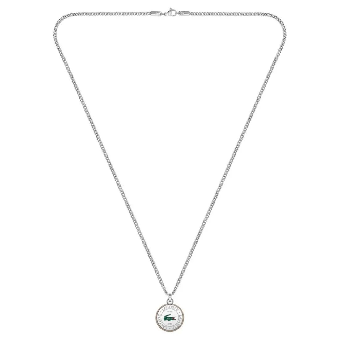 Collier Homme Lacoste Vigor - 2040447 Acier Argent, Marron