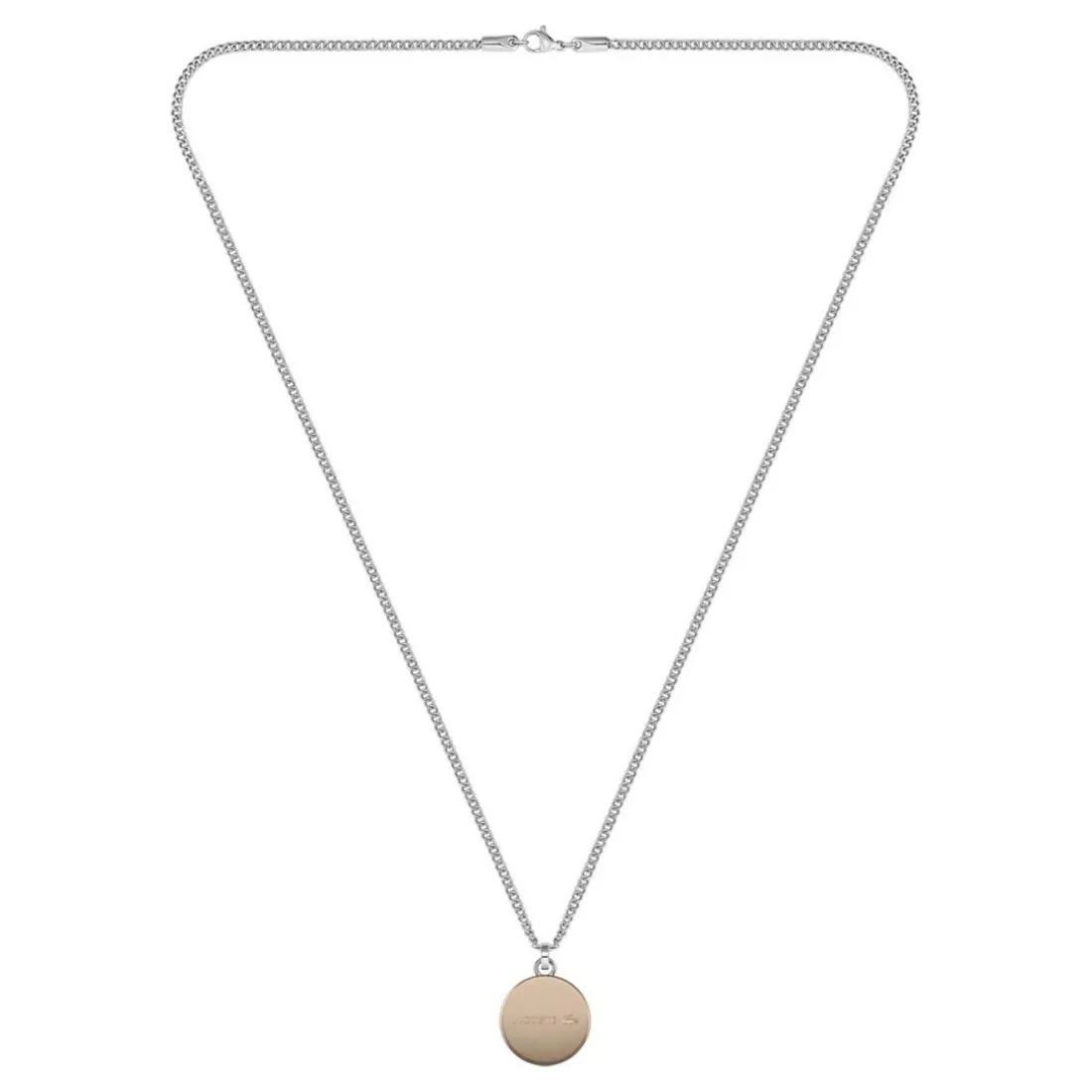 Collier Homme Lacoste Vigor - 2040447 Acier Argent, Marron
