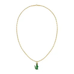Collier HommeLacoste Arthor - 2040229 Acier Doré, Vert