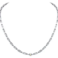 Collier Jourdan THOR FZ165H - Collier En Acier et Or 750 Jourdan Bijoux