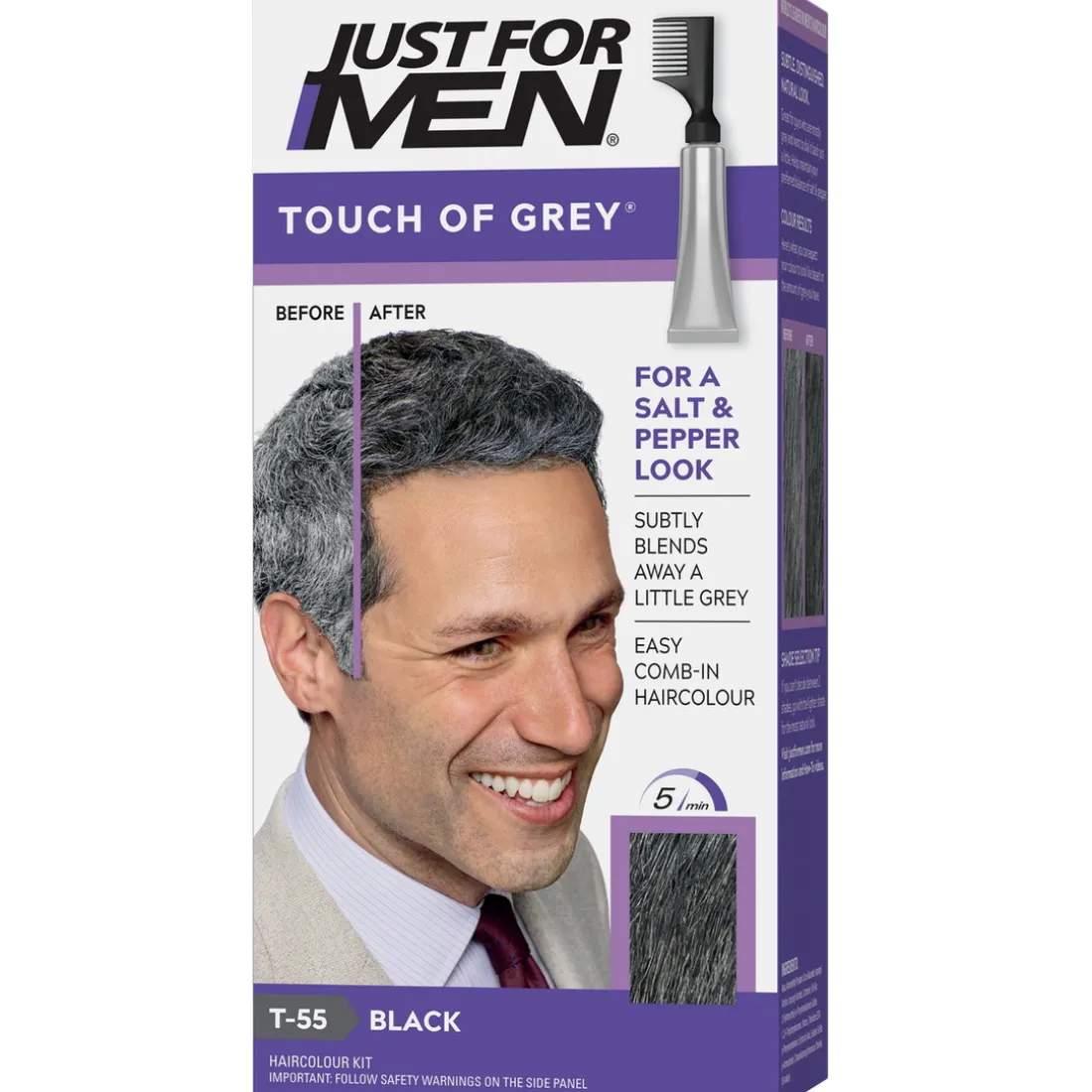 COLORATION CHEVEUX HOMME - Gris Noir-Just For Men