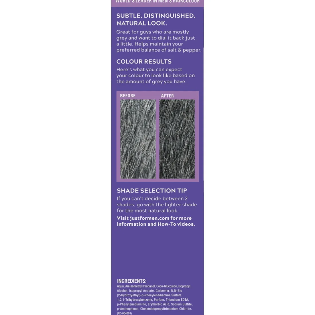 COLORATION CHEVEUX HOMME - Gris Noir-Just For Men