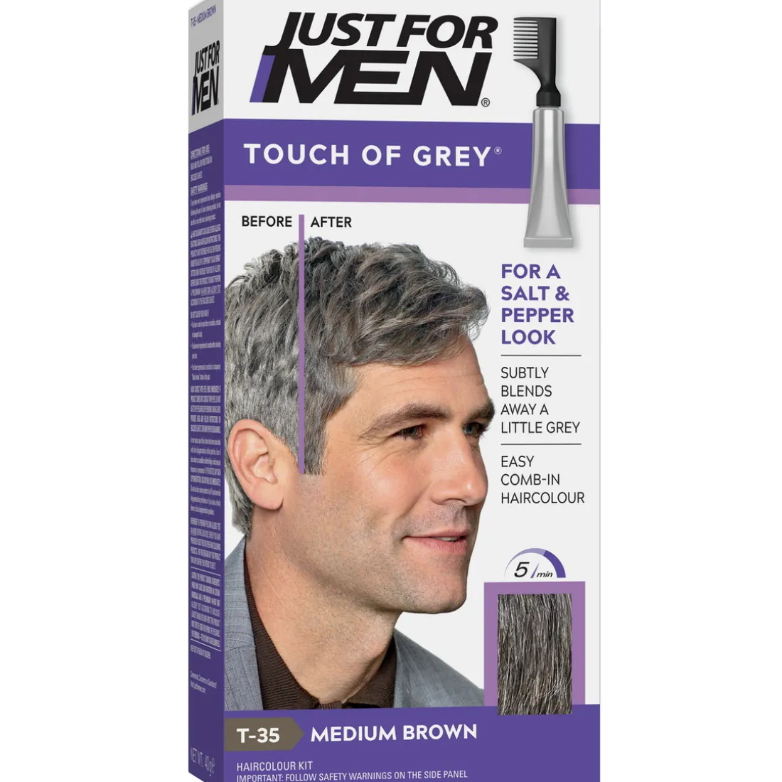 COLORATION CHEVEUX HOMME - Gris Châtain-Just For Men