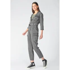 Combinaison carotte CHANCE noir en tencel