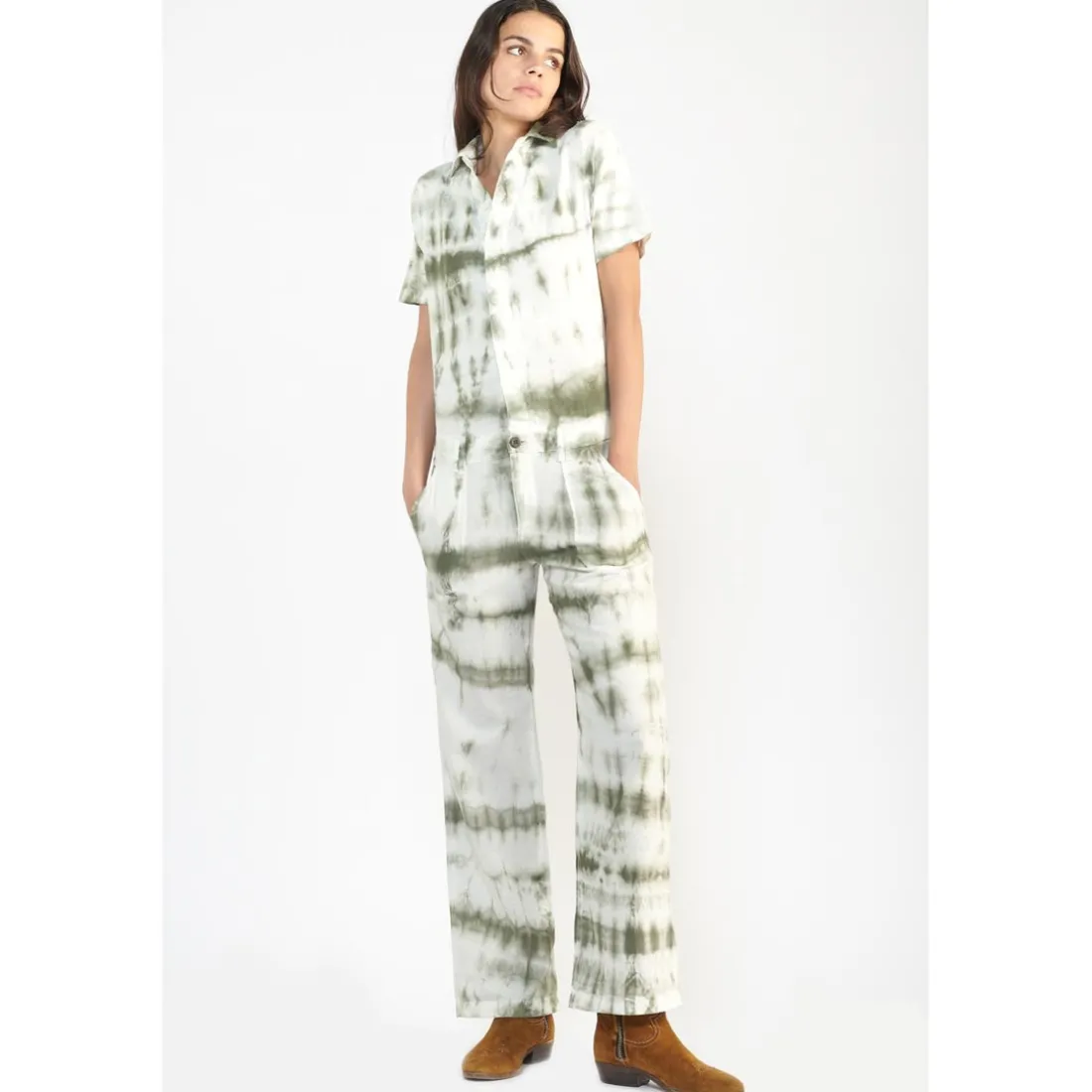 Combinaison droit en jeans WAGGA vert