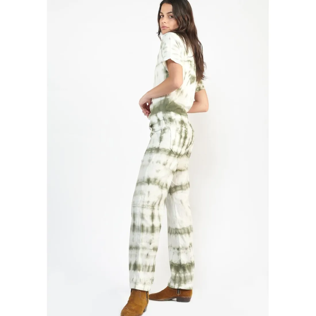 Combinaison droit en jeans WAGGA vert