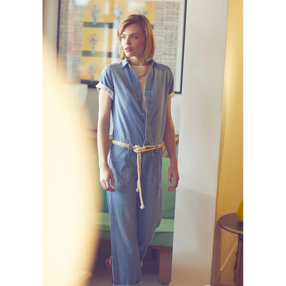 Combinaison droit en jeans WAGGA bleu