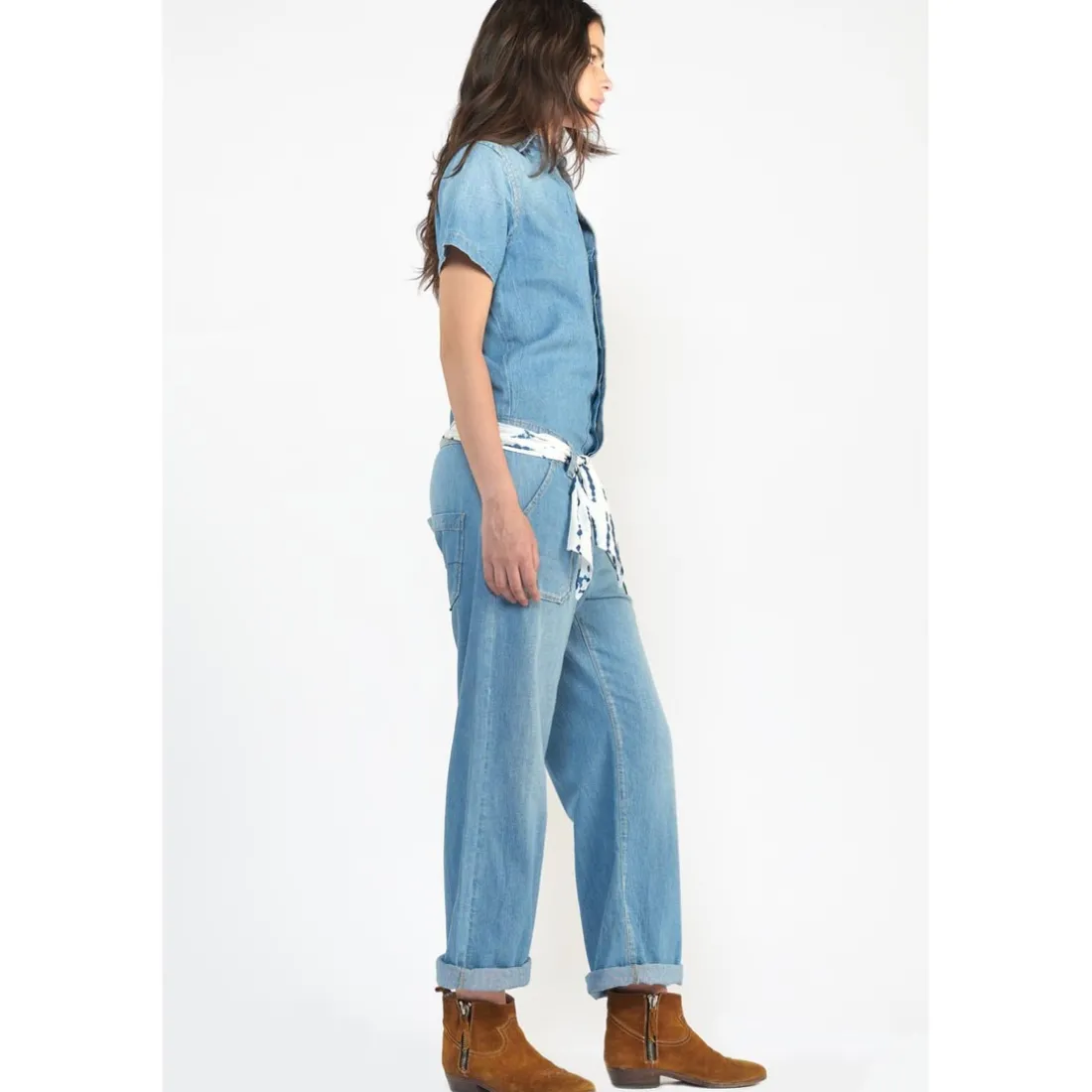 Combinaison droit en jeans WAGGA bleu