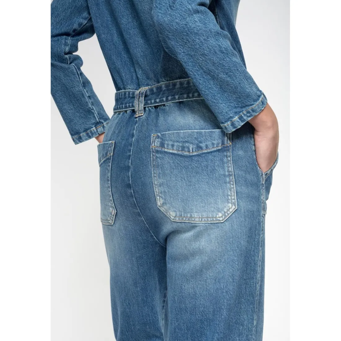 Combinaison droit en jeans EASY bleu