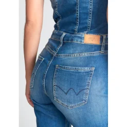 Combinaison droit en jeans VIENNE bleu