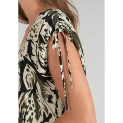 Combinaison droit HELOISE vert en viscose