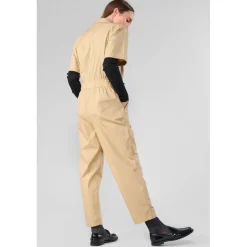 Combinaison droit WIDE beige Lucie en coton