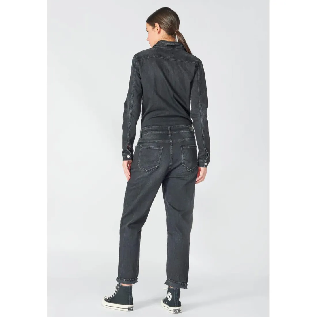 Combinaison loose, large en jeans COSA noir