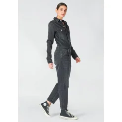 Combinaison loose, large en jeans COSA noir
