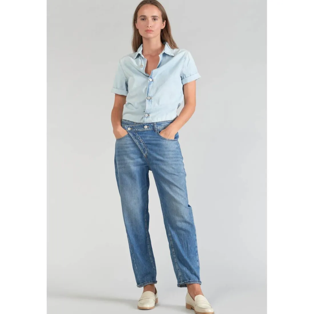 Combinaison loose, large en jeans COZETTE bleu
