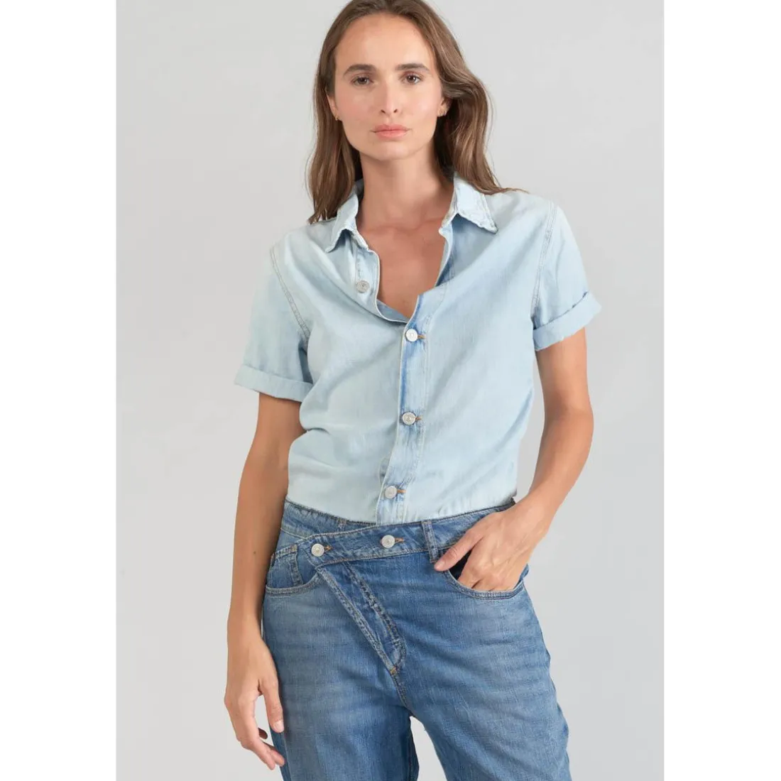 Combinaison loose, large en jeans COZETTE bleu