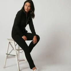 Combinaison pantalon Calvin en viscose noir