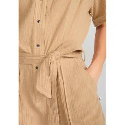 Combinaison short AYOTE beige Molly marron en coton
