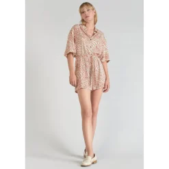 Combinaison short ZELY orange en viscose