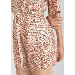 Combinaison short ZELY orange en viscose
