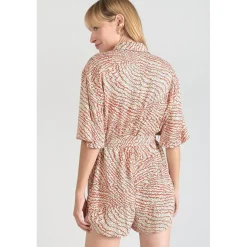 Combinaison short ZELY orange en viscose