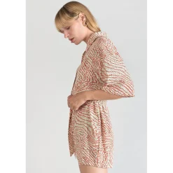 Combinaison short ZELY orange en viscose