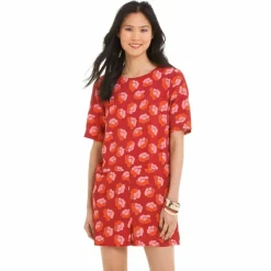 Combishort manches courtes imprimé à fleurs femme See U Soon - Multicolore en viscose