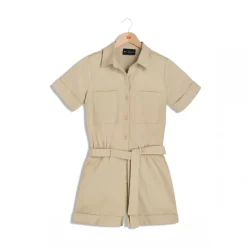 Combishort saharienne Camelia Réédition beige en coton