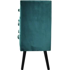 Commode 6 tiroirs Bardo Velours Vert