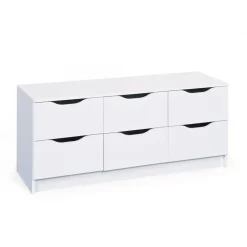 Commode 6 tiroirs Blanc MAURATI