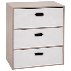 Commode 3 tiroirs Dress Up bois clair