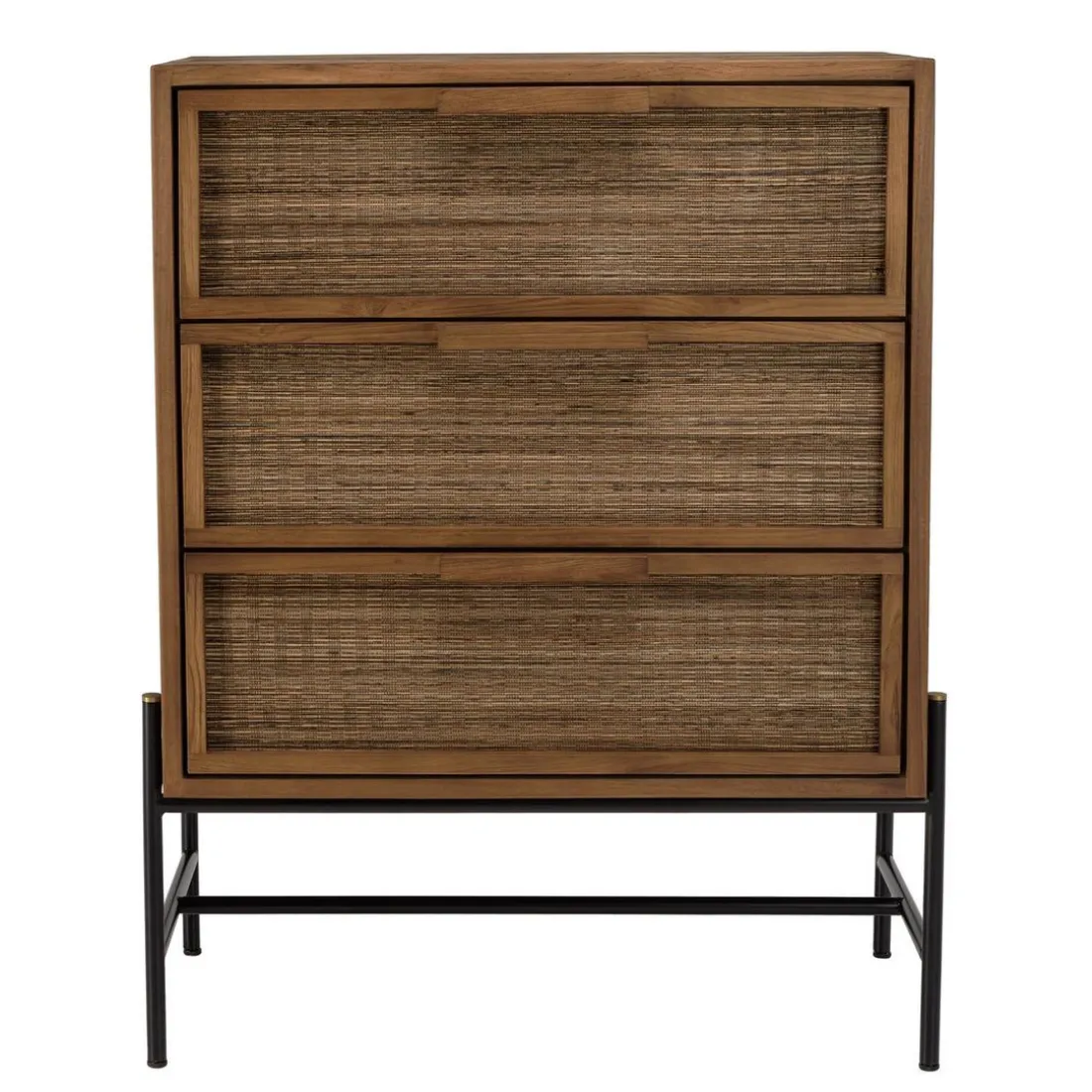 Commode 3 tiroirs en bois de teck recyclé