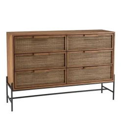 Commode 6 tiroirs en bois de teck recyclé