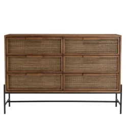 Commode 6 tiroirs en bois de teck recyclé