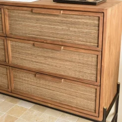 Commode 6 tiroirs en bois de teck recyclé