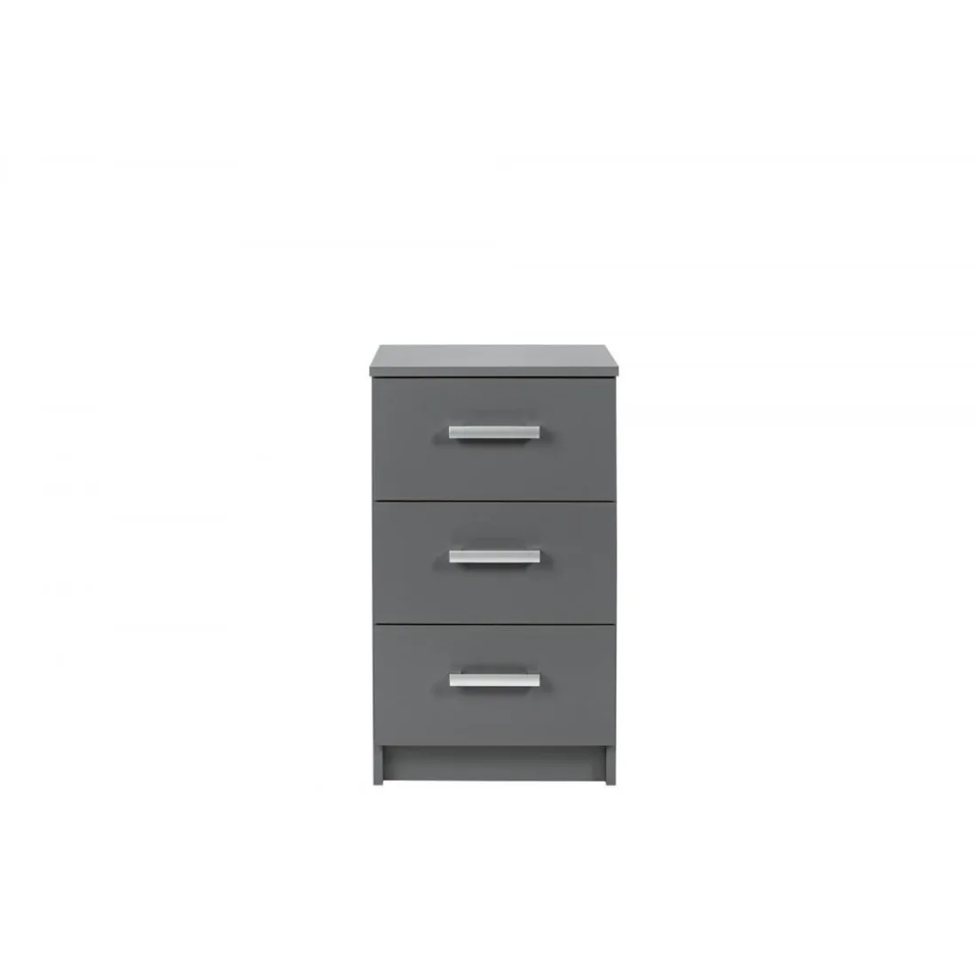 Commode 3 Tiroirs Gris Graphite ELENZIO