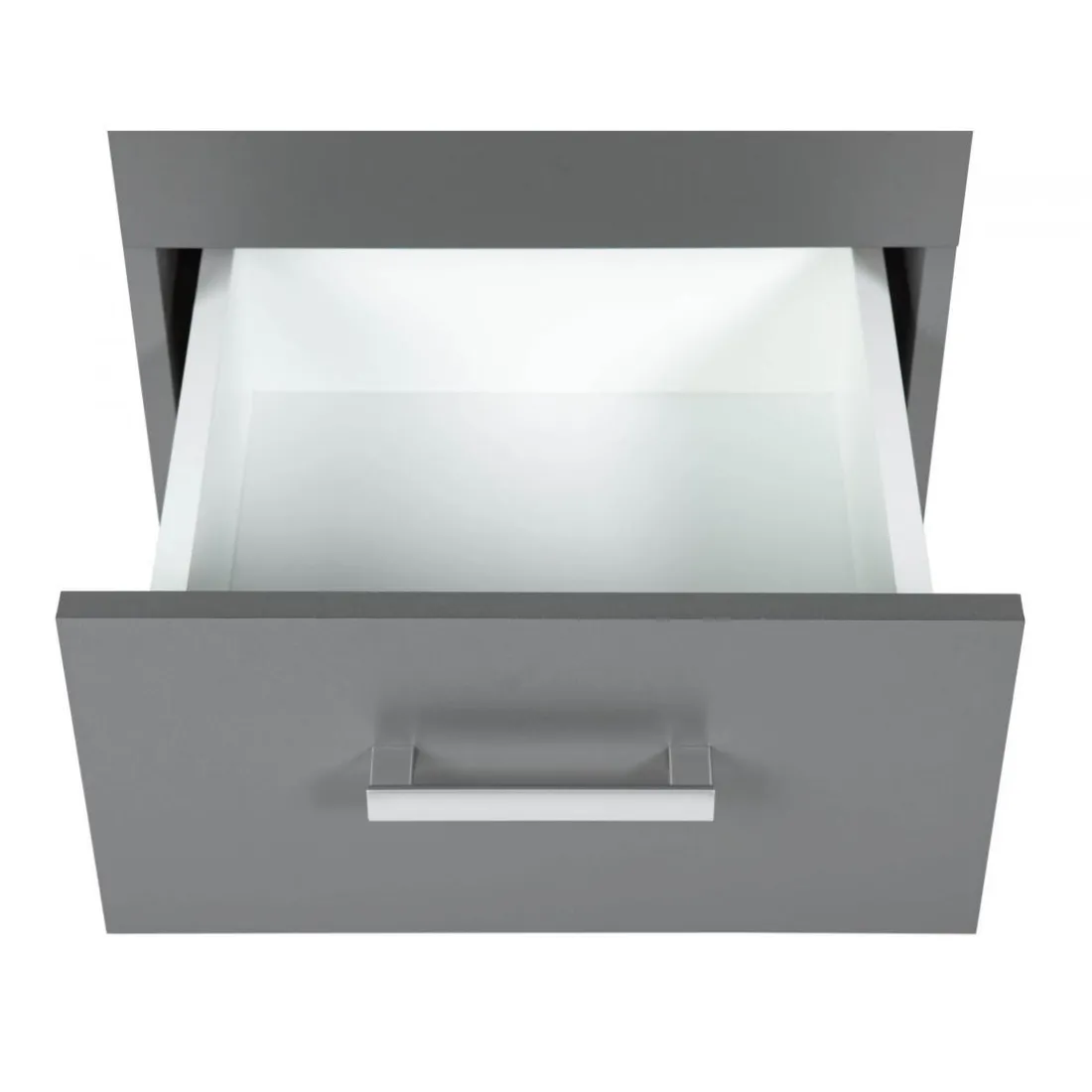 Commode 3 Tiroirs Gris Graphite ELENZIO
